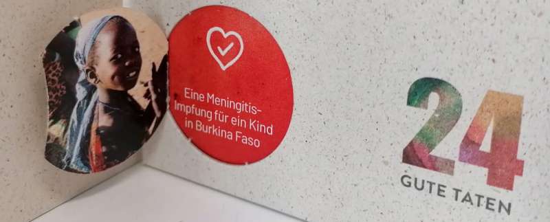 Hinter dem 4. Türchen im 24guteTaten Kalender 2019 verbirgt sich eine Meningitis-Impfung für ein Kind in Burkina Faso Image