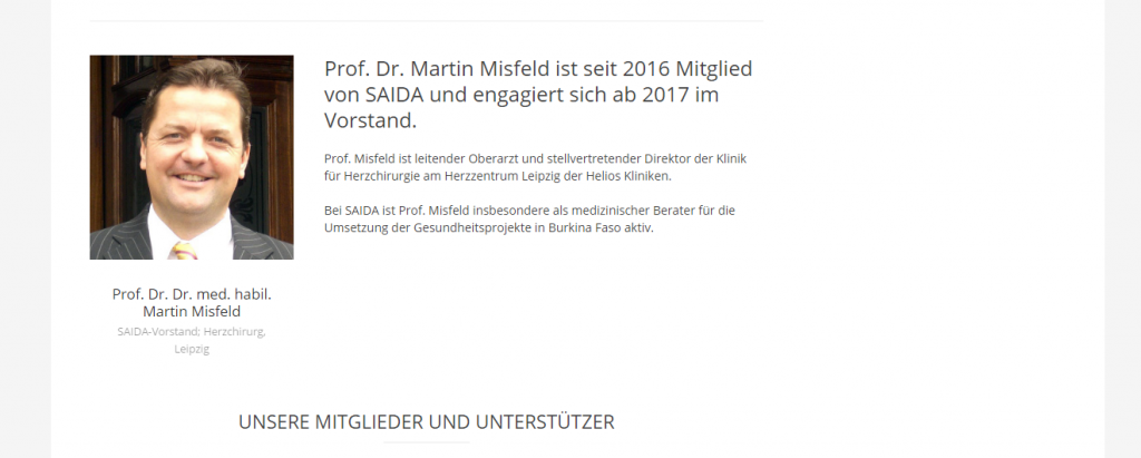 Prof. Dr. Dr. Martin Misfeld in SAIDA-Vorstand berufen